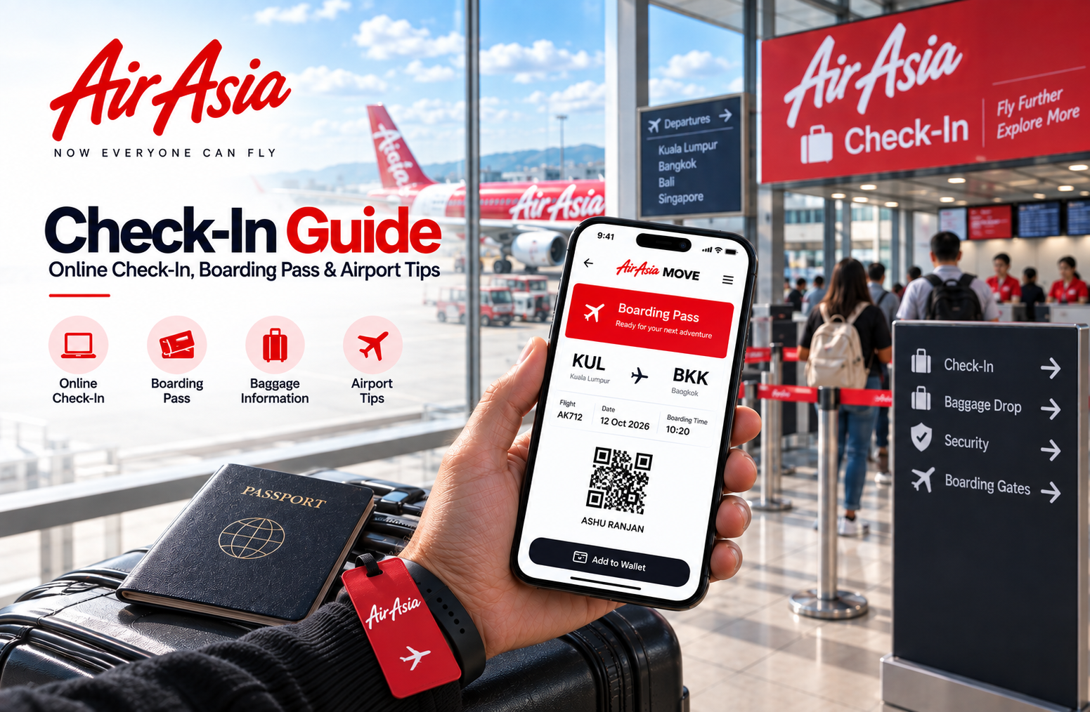 AirAsia Check-In Guide: Online Check-In, Boarding Pass & Airport Tips