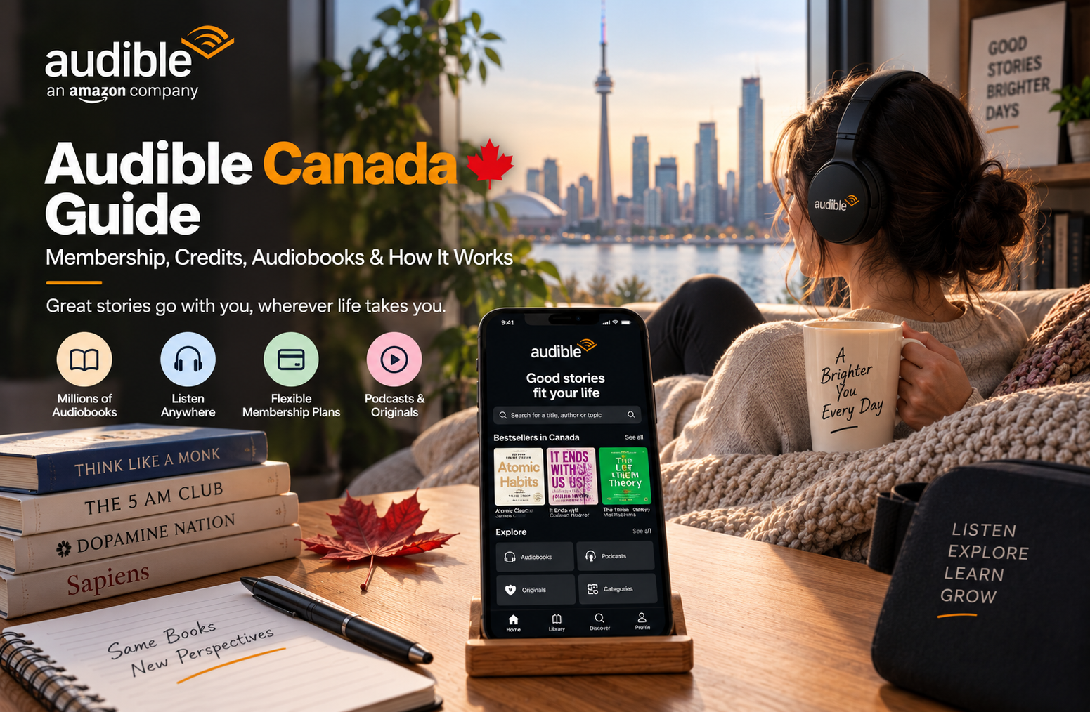 Audible Canada Guide: Membership, Credits, Audiobooks & How It Works